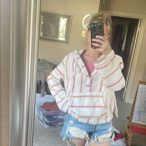 Roxy Run Around Slouchy Beach Hoodie Poncho